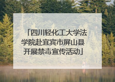 四川轻化工大学法学院赴宜宾市屏山县开展禁毒宣传活动