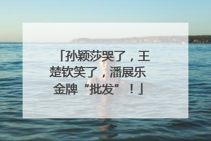 孙颖莎哭了，王楚钦笑了，潘展乐金牌“批发”！