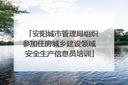 安阳城市管理局组织参加住房城乡建设领域安全生产信息员培训