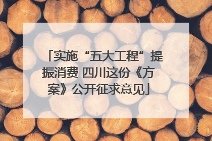 实施“五大工程”提振消费 四川这份《方案》公开征求意见