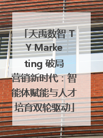 天禹数智 TY Marketing 破局营销新时代：智能体赋能与人才培育双轮驱动