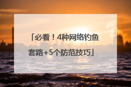 必看！4种网络钓鱼套路+5个防范技巧
