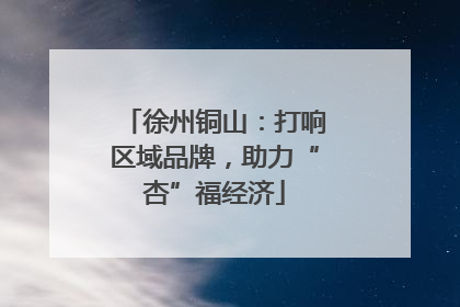 徐州铜山：打响区域品牌，助力“杏”福经济