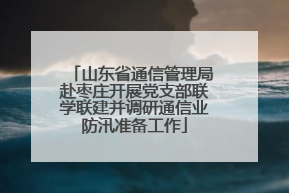 山东省通信管理局赴枣庄开展党支部联学联建并调研通信业防汛准备工作