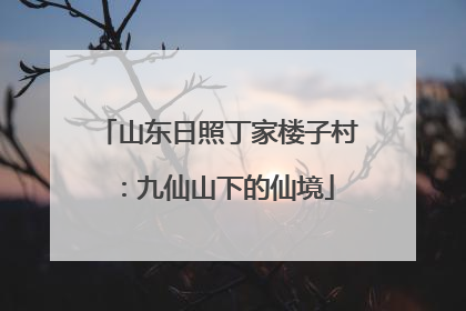 山东日照丁家楼子村：九仙山下的仙境