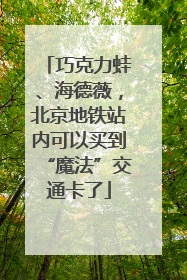 巧克力蛙、海德薇，北京地铁站内可以买到“魔法”交通卡了