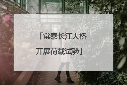 常泰长江大桥开展荷载试验