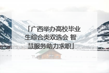 广西举办高校毕业生综合类双选会 智慧服务助力求职