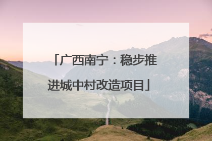 广西南宁：稳步推进城中村改造项目