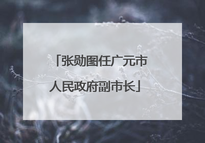 张勋图任广元市人民政府副市长