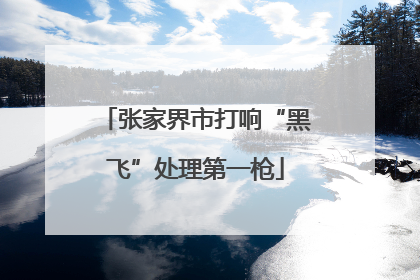 张家界市打响“黑飞”处理第一枪