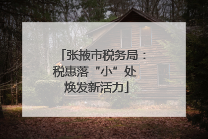张掖市税务局：税惠落“小”处 焕发新活力