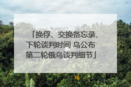 换俘、交换备忘录、下轮谈判时间 乌公布第二轮俄乌谈判细节