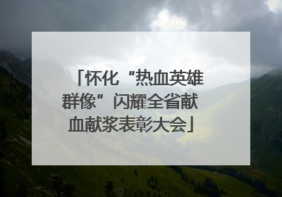 怀化“热血英雄群像”闪耀全省献血献浆表彰大会