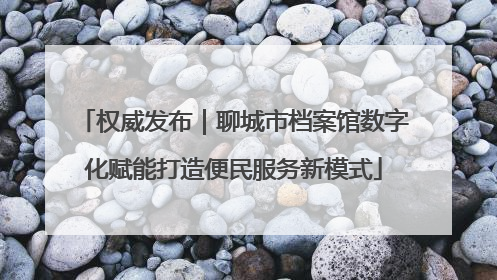 权威发布｜聊城市档案馆数字化赋能打造便民服务新模式