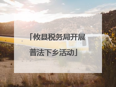 攸县税务局开展普法下乡活动