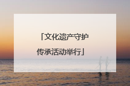 文化遗产守护传承活动举行