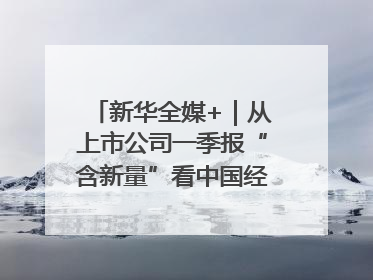 新华全媒+｜从上市公司一季报“含新量”看中国经济发展向“新”