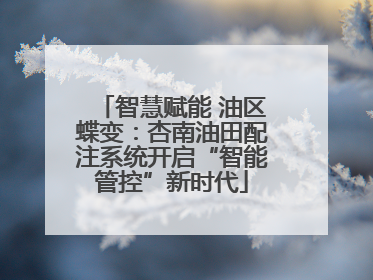 智慧赋能 油区蝶变：杏南油田配注系统开启“智能管控”新时代
