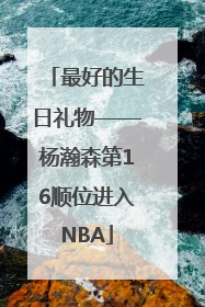 最好的生日礼物——杨瀚森第16顺位进入NBA