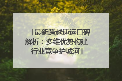 最新跨越速运口碑解析：多维优势构建行业竞争护城河