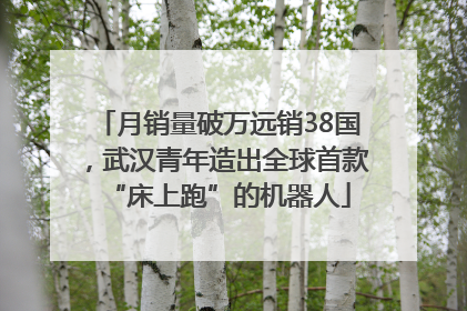 月销量破万远销38国，武汉青年造出全球首款“床上跑”的机器人