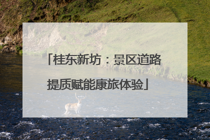 桂东新坊：景区道路提质赋能康旅体验
