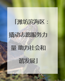 潍坊滨海区：撬动志愿服务力量 助力社会和谐发展