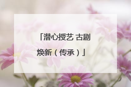 潜心授艺 古剧焕新（传承）