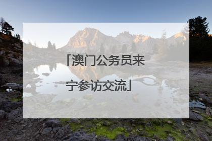 澳门公务员来宁参访交流