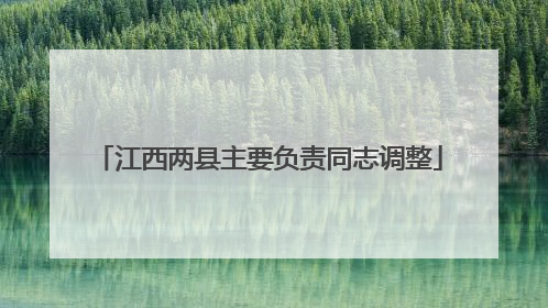 江西两县主要负责同志调整