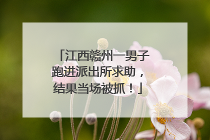 江西赣州一男子跑进派出所求助，结果当场被抓！