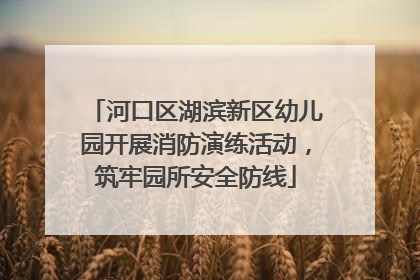 河口区湖滨新区幼儿园开展消防演练活动，筑牢园所安全防线