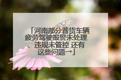 河南部分普货车辆疲劳驾驶报警未处理、违规未管控 还有这些问题→