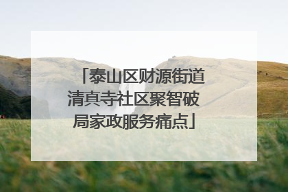 泰山区财源街道清真寺社区聚智破局家政服务痛点