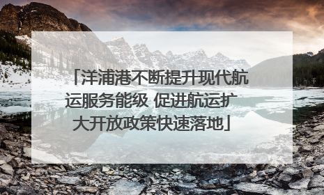 洋浦港不断提升现代航运服务能级 促进航运扩大开放政策快速落地