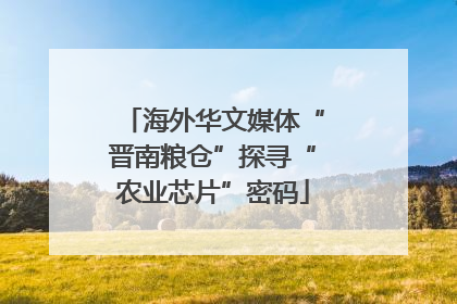 海外华文媒体“晋南粮仓”探寻“农业芯片”密码