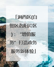 涧西区(自贸区洛阳片区)：“增值服务”打造政务服务新体验
