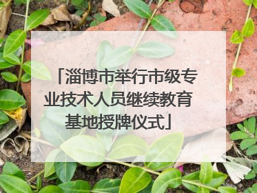 淄博市举行市级专业技术人员继续教育基地授牌仪式