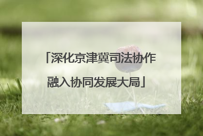 深化京津冀司法协作 融入协同发展大局