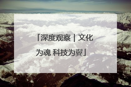 深度观察｜文化为魂 科技为翼