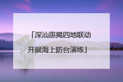 深汕惠揭四地联动开展海上防台演练
