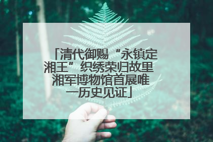 清代御赐“永镇定湘王”织绣荣归故里 湘军博物馆首展唯一历史见证