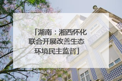 湖南：湘西怀化联合开展改善生态环境民主监督