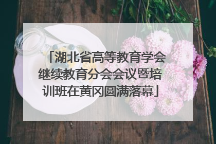 湖北省高等教育学会继续教育分会会议暨培训班在黄冈圆满落幕