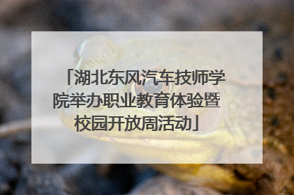湖北东风汽车技师学院举办职业教育体验暨校园开放周活动