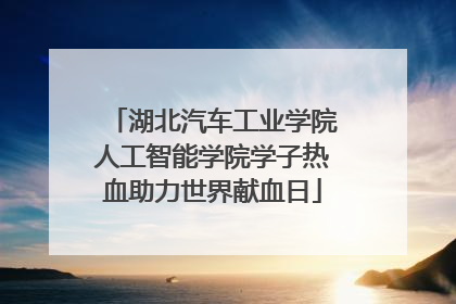 湖北汽车工业学院人工智能学院学子热血助力世界献血日