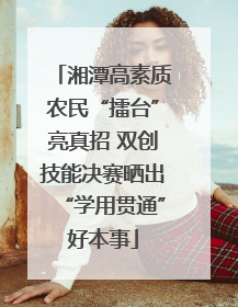 湘潭高素质农民“擂台”亮真招 双创技能决赛晒出“学用贯通”好本事