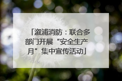 溆浦消防：联合多部门开展“安全生产月”集中宣传活动