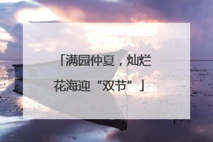 满园仲夏，灿烂花海迎“双节”